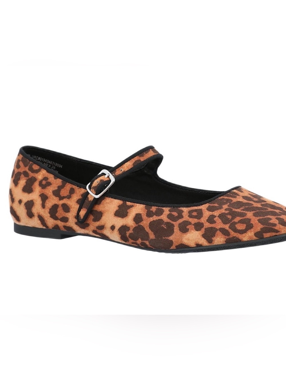 Time and Tru Women's Faux Leather Mary Jane Flats NWT Size 6.5 Cheetah Print